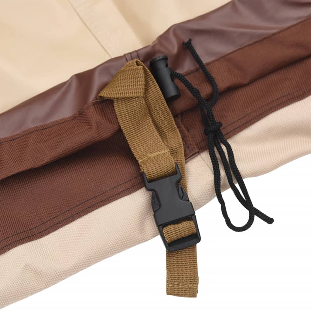 vidaXL Tuinhoes 3-zitsbank 600D 159x84x56/81 cm oxford beige