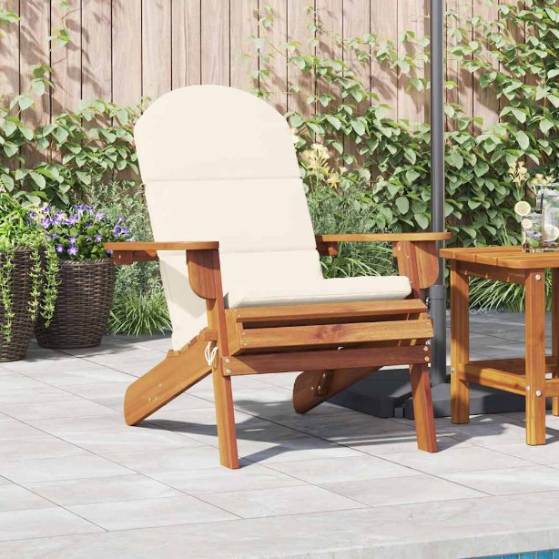 vidaXL Adirondack tuinstoel met voetensteun massief acaciahout - Aashly