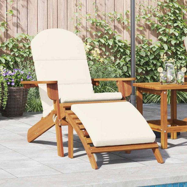 vidaXL Adirondack tuinstoel met voetensteun massief acaciahout - Aashly