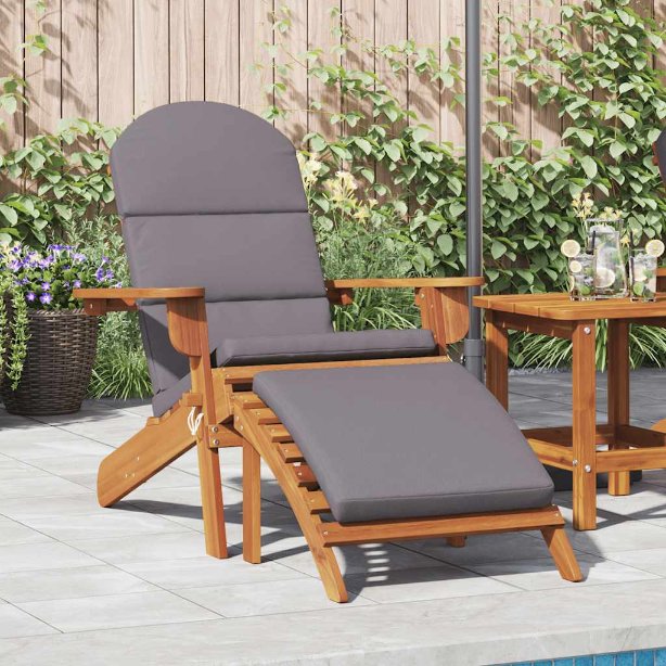 vidaXL Adirondack tuinstoel met voetensteun massief acaciahout - Aashly