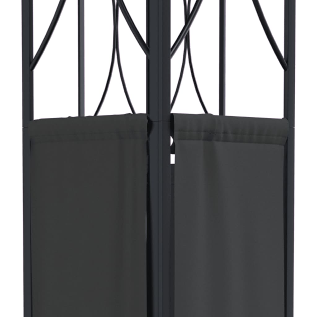 vidaXL Prieel met dak 300x300x270 cm staal antracietkleurig - Aashly
