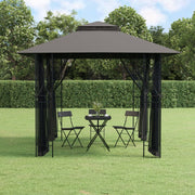vidaXL Prieel met zijwanden 300x300x270 cm staal antracietkleurig - Aashly