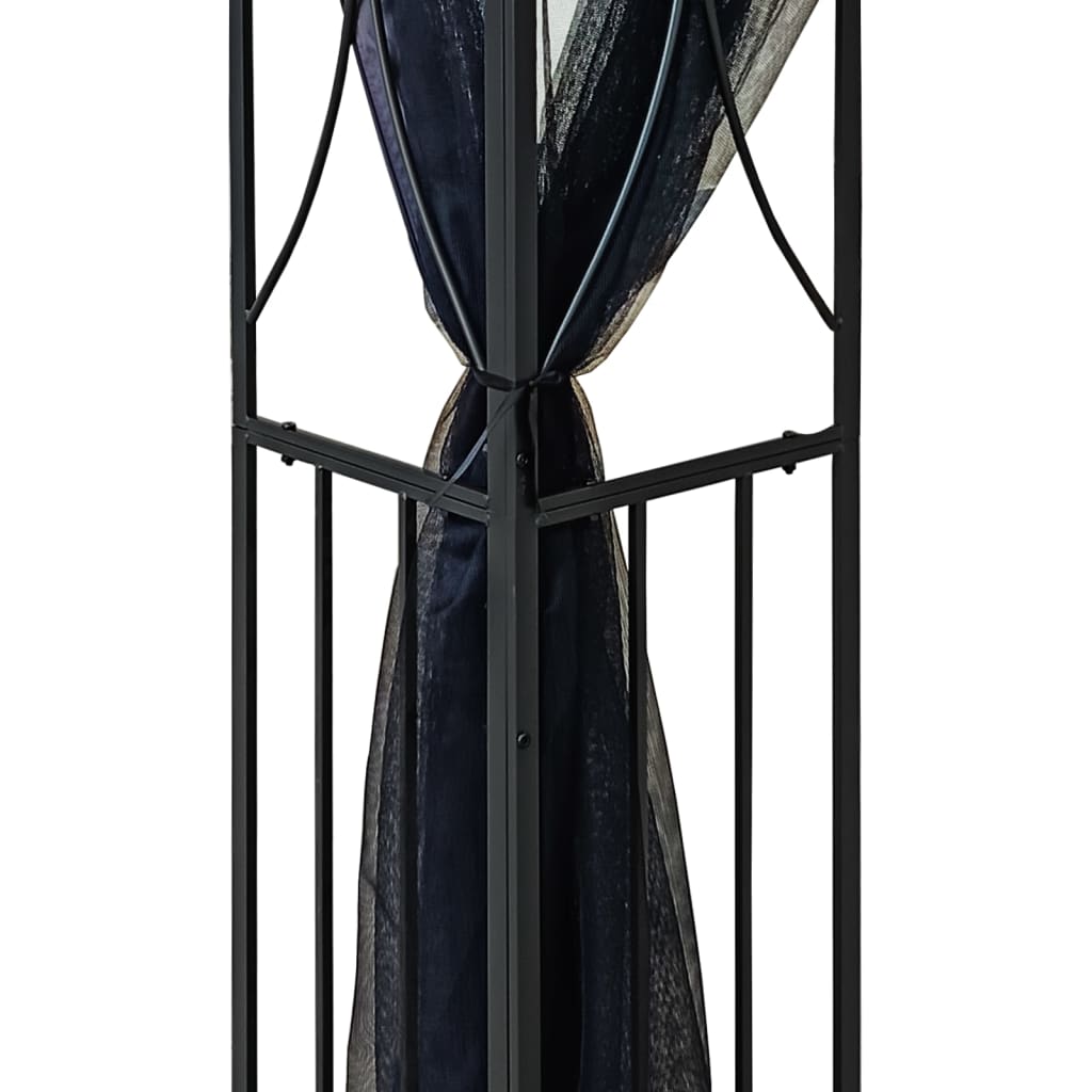 vidaXL Prieel met zijwanden 300x300x270 cm staal antracietkleurig - Aashly