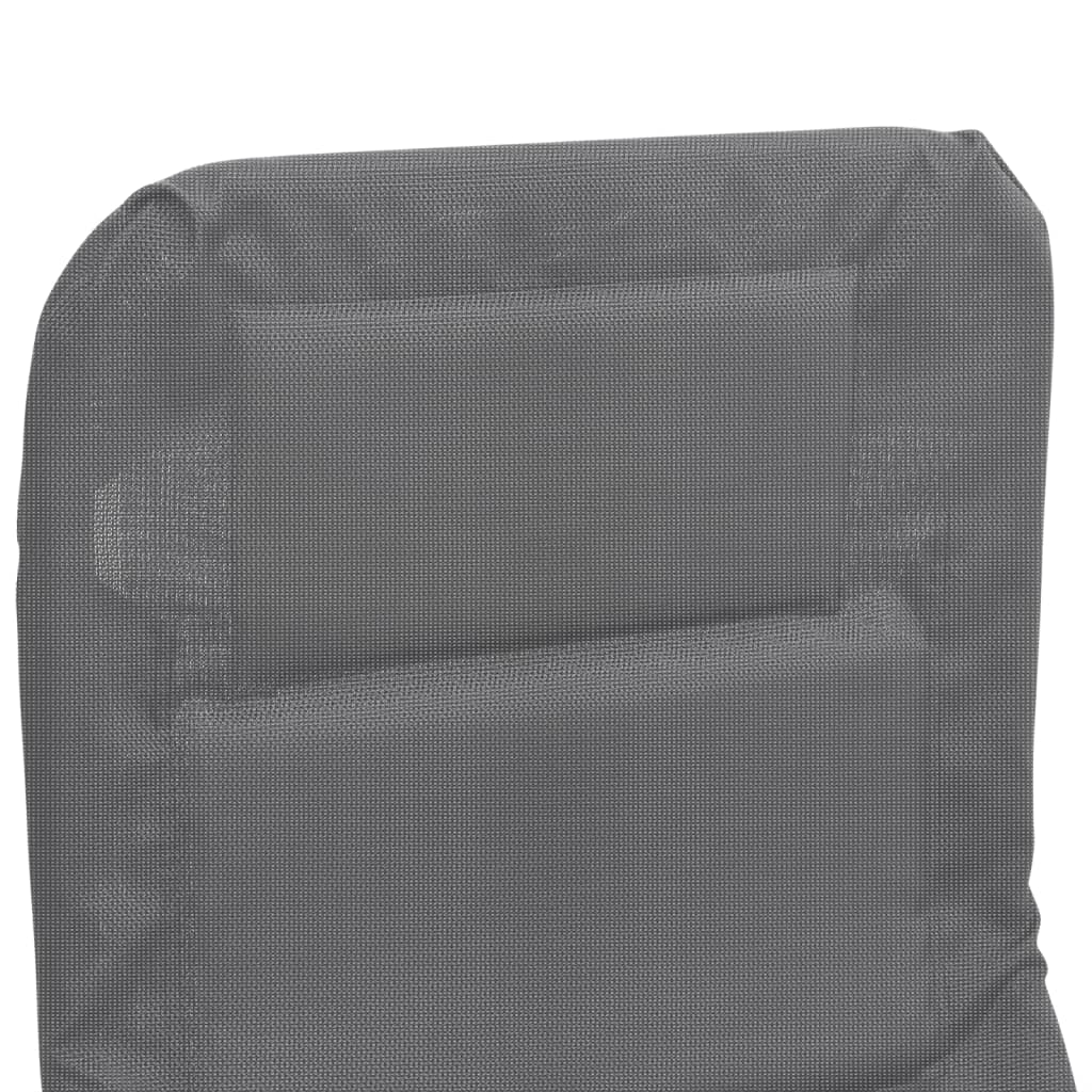 vidaXL Ligbedden 2 st inklapbaar textileen en gepoedercoat staal taupe