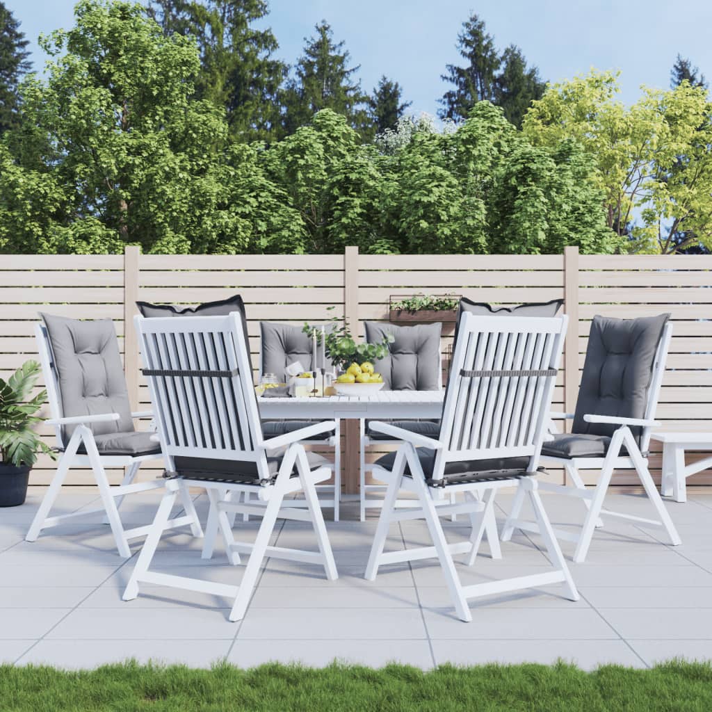 vidaXL Tuinstoelkussens 2 st hoge rug 120x50x7 cm stof groen