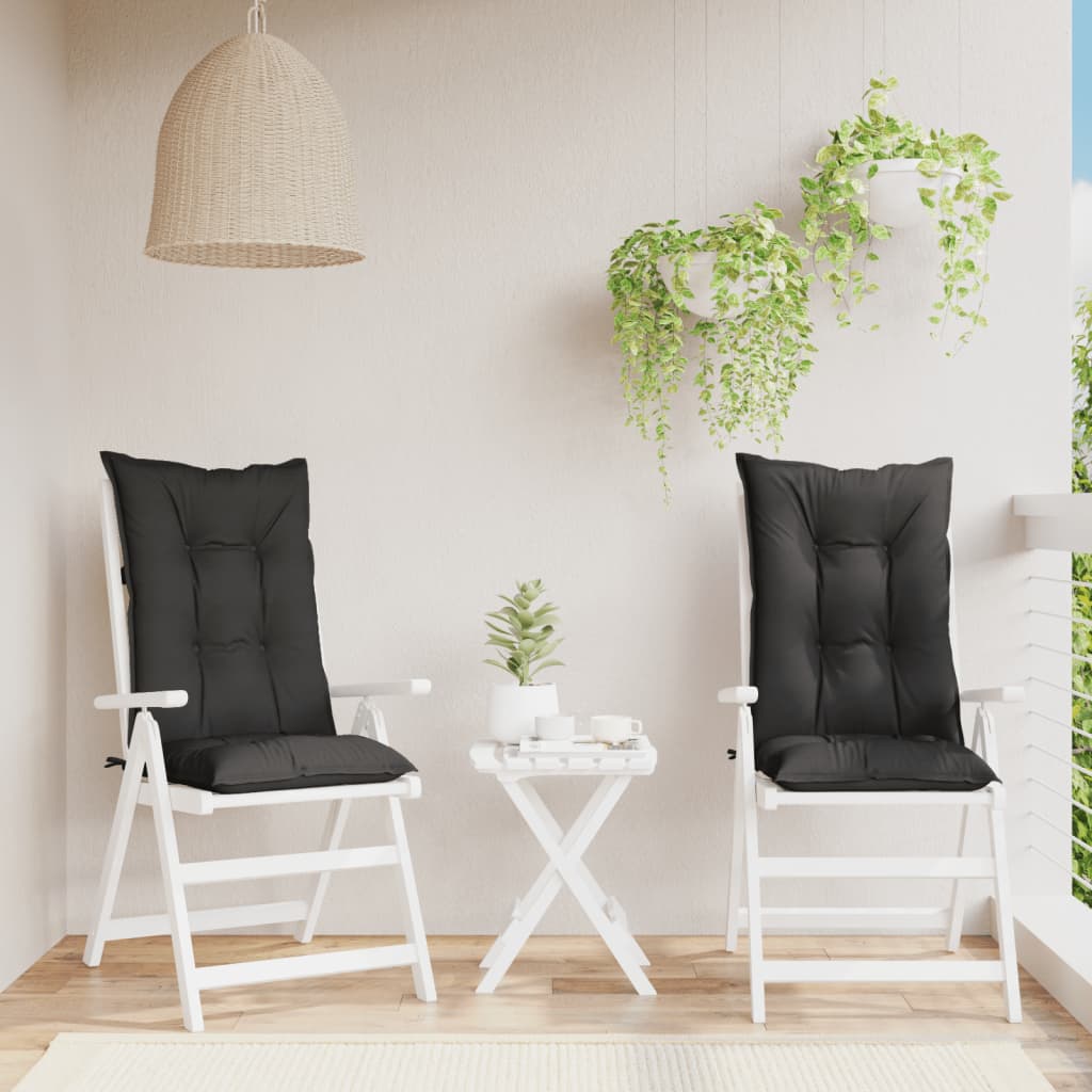 vidaXL Tuinstoelkussens 2 st hoge rug 120x50x7 cm stof groen