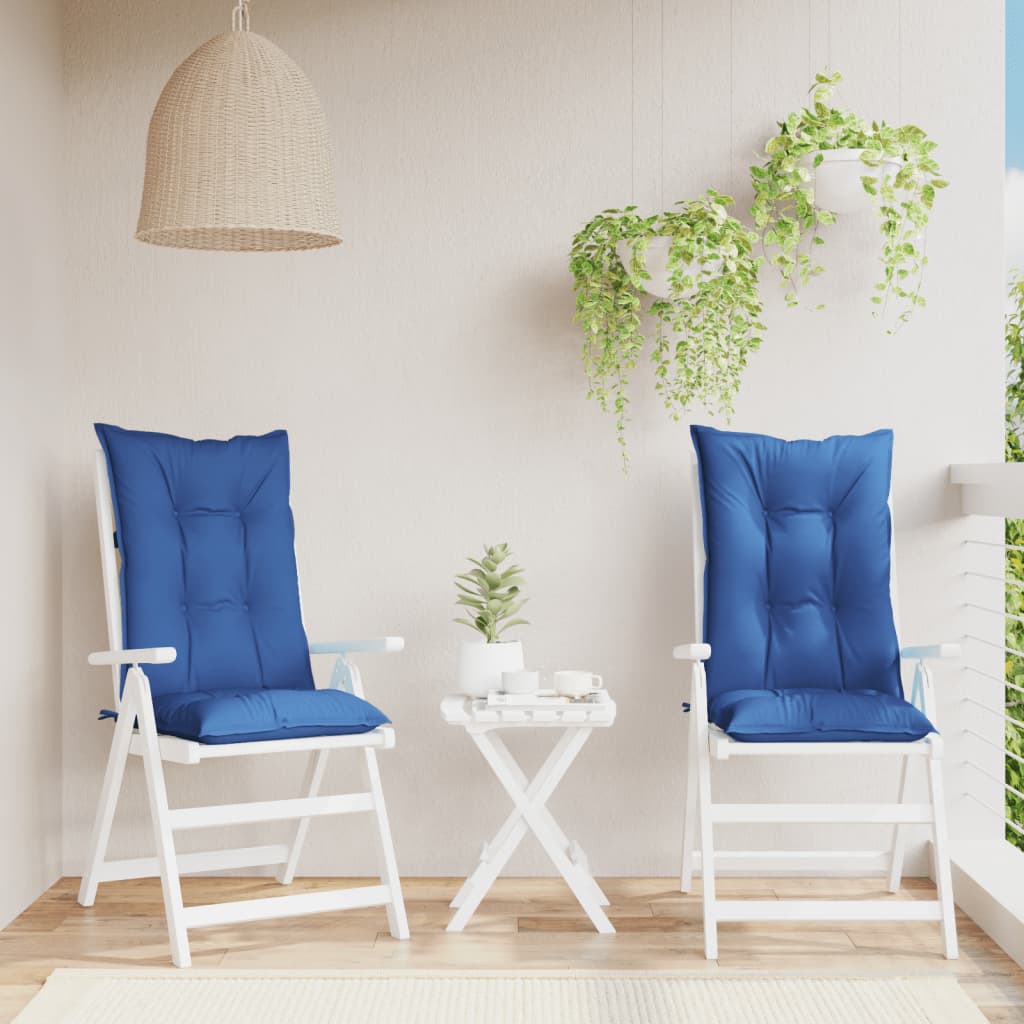 vidaXL Tuinstoelkussens 2 st hoge rug 120x50x7 cm stof groen