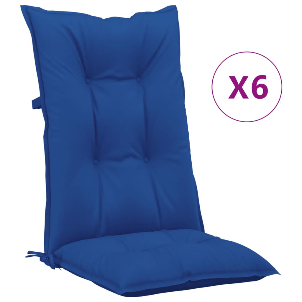 vidaXL Tuinstoelkussens 2 st hoge rug 120x50x7 cm stof groen