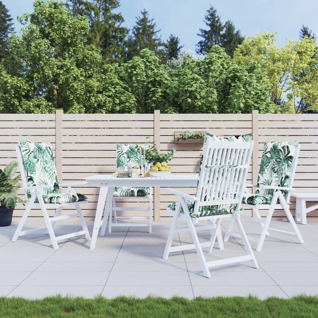 vidaXL Tuinstoelkussens 2 st hoge rug 120x50x7 cm stof groen