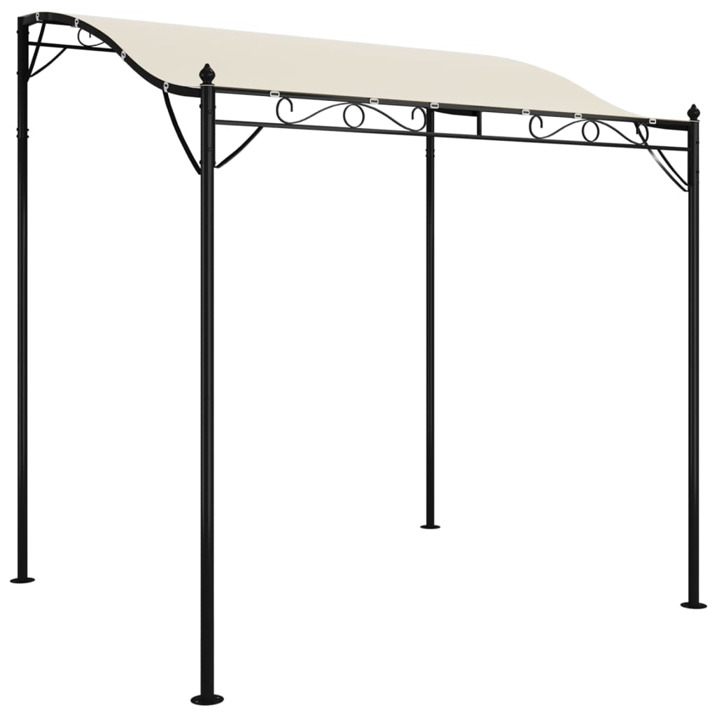 vidaXL Luifel 2x2,3 m 180 g/m² stof en staal crèmekleurig - Aashly