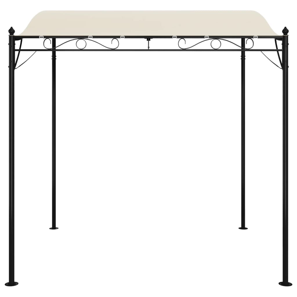 vidaXL Luifel 2x2,3 m 180 g/m² stof en staal crèmekleurig - Aashly