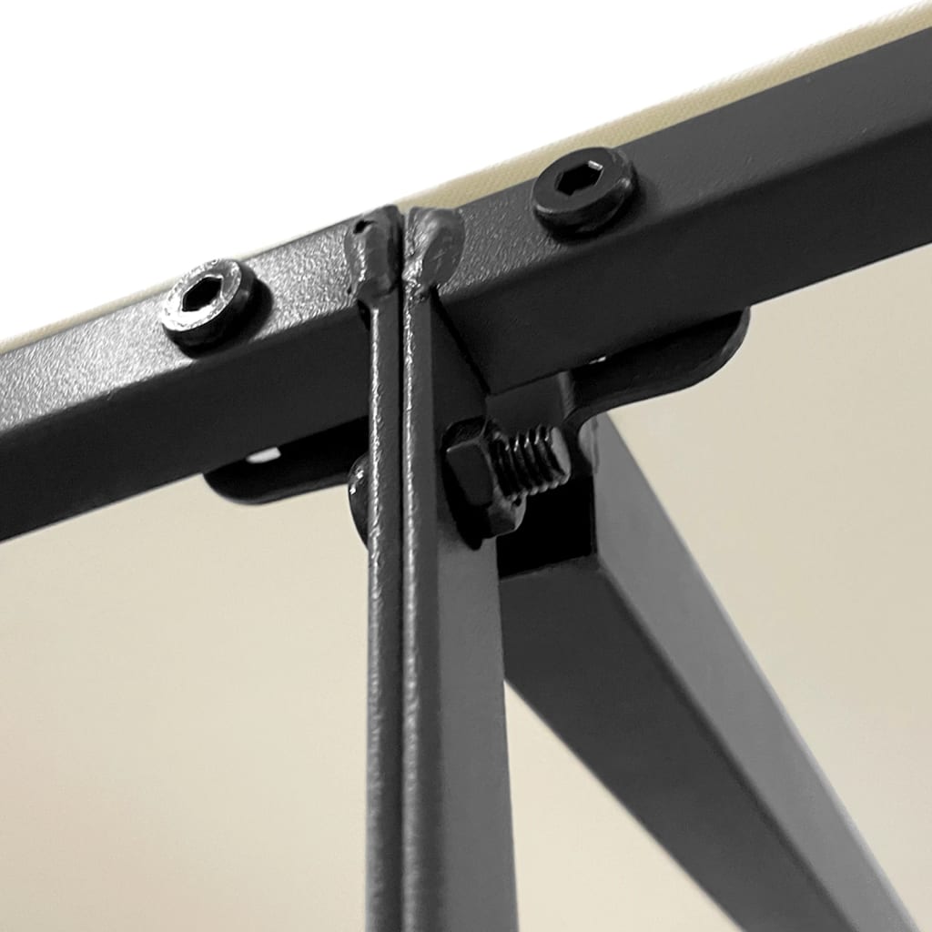vidaXL Luifel 2x2,3 m 180 g/m² stof en staal crèmekleurig - Aashly