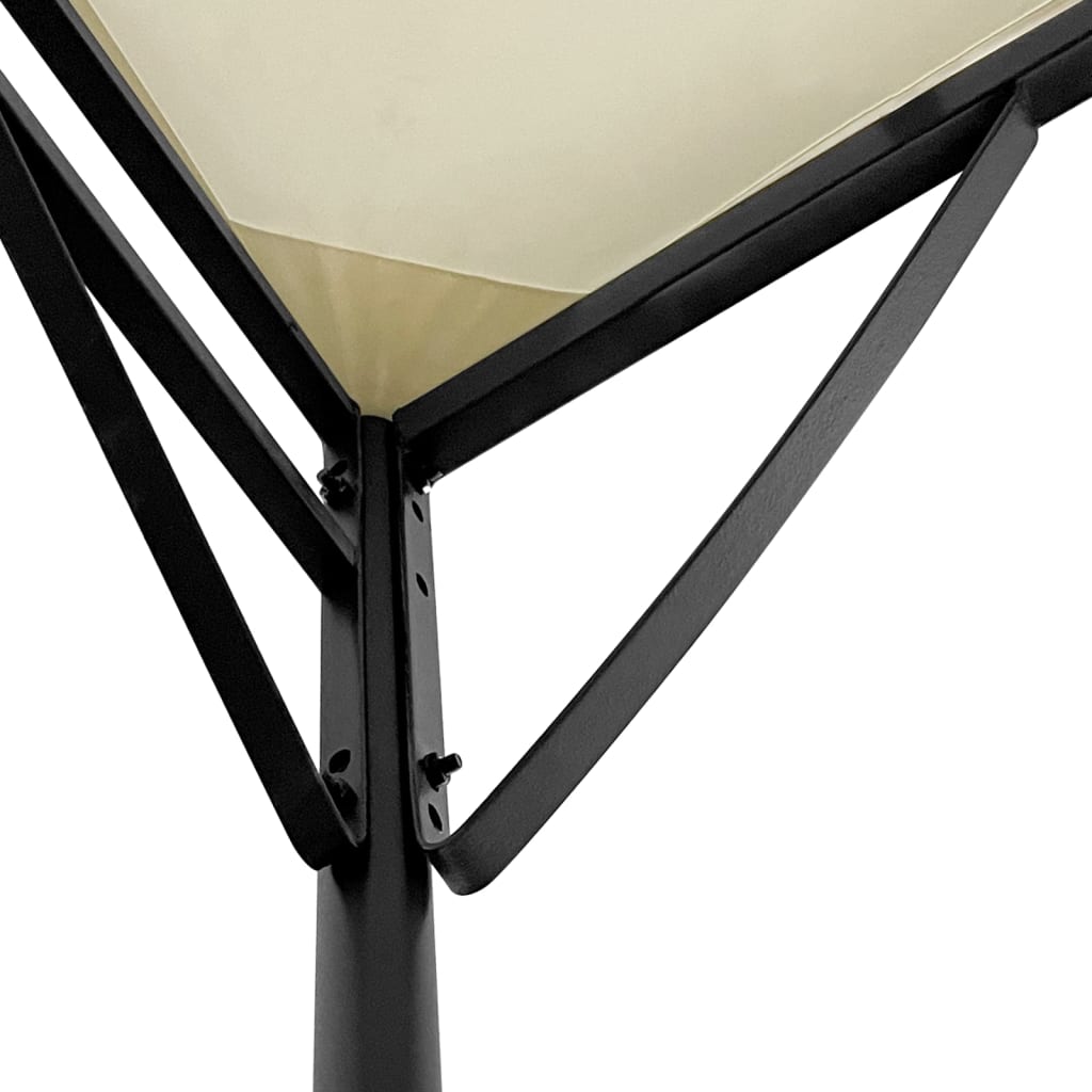 vidaXL Luifel 2x2,3 m 180 g/m² stof en staal crèmekleurig - Aashly
