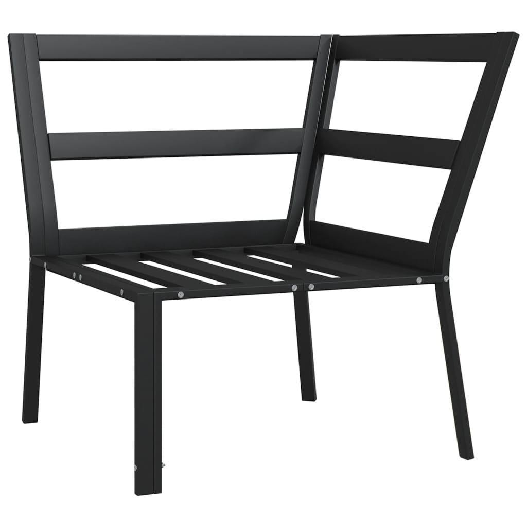 vidaXL Tuinstoel met zandkleurige kussens 76x76x79 cm staal - Aashly