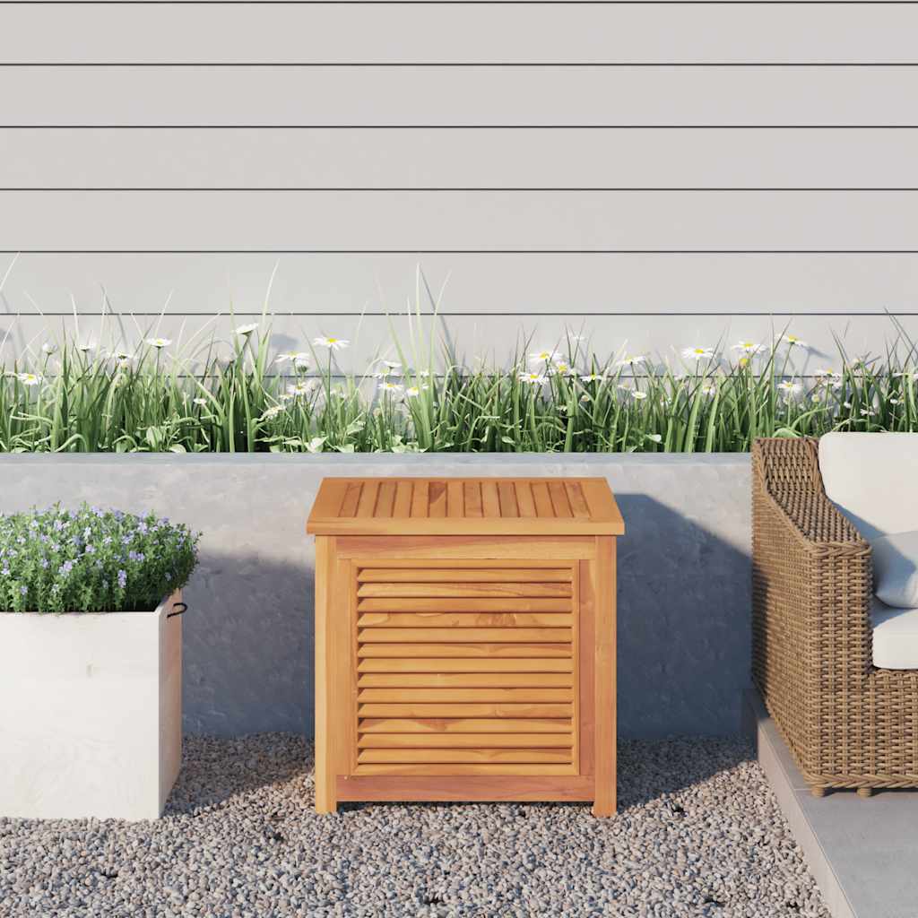 vidaXL Tuinbox met zak 114x50x58 cm massief teakhout - Aashly