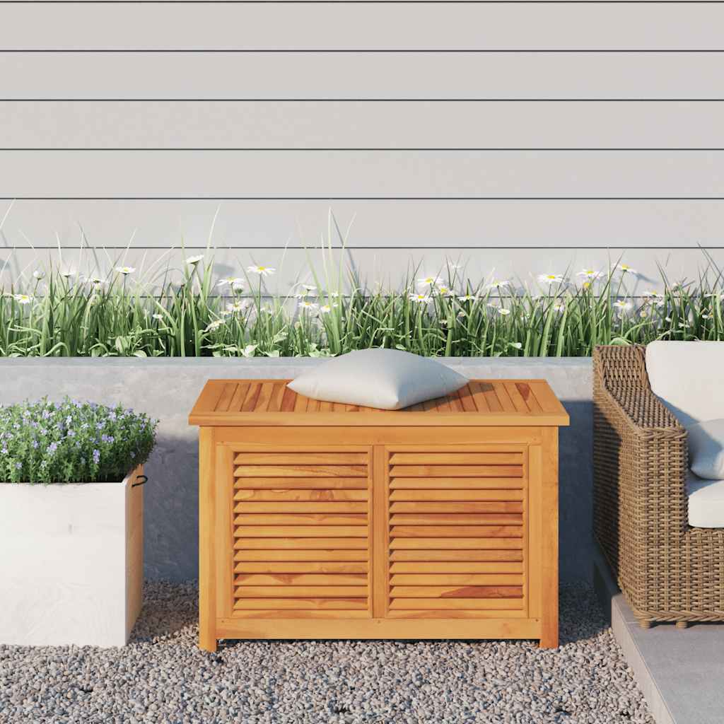 vidaXL Tuinbox met zak 114x50x58 cm massief teakhout - Aashly
