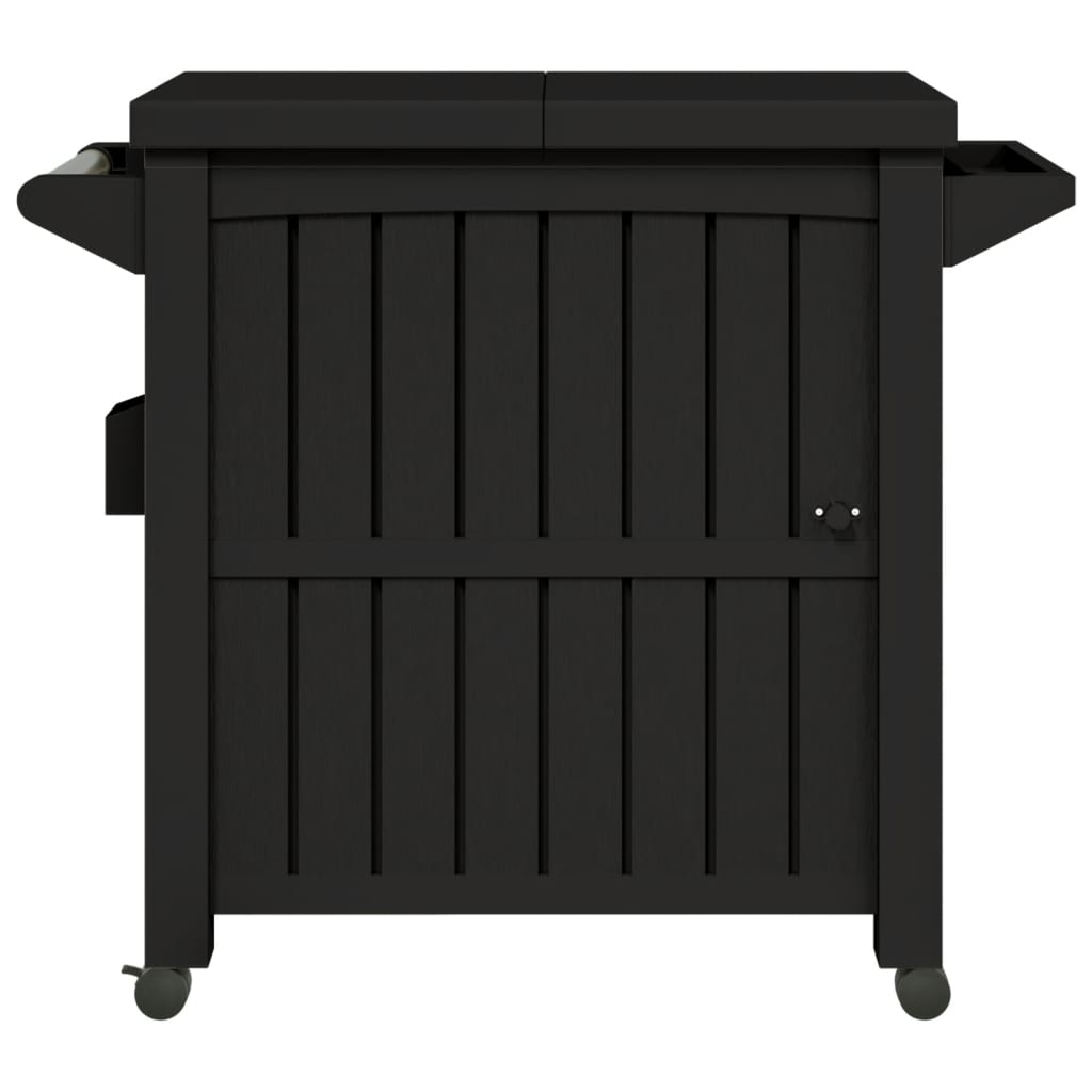 vidaXL 3-in-1 Serving Trolley, Polypropylene, Black