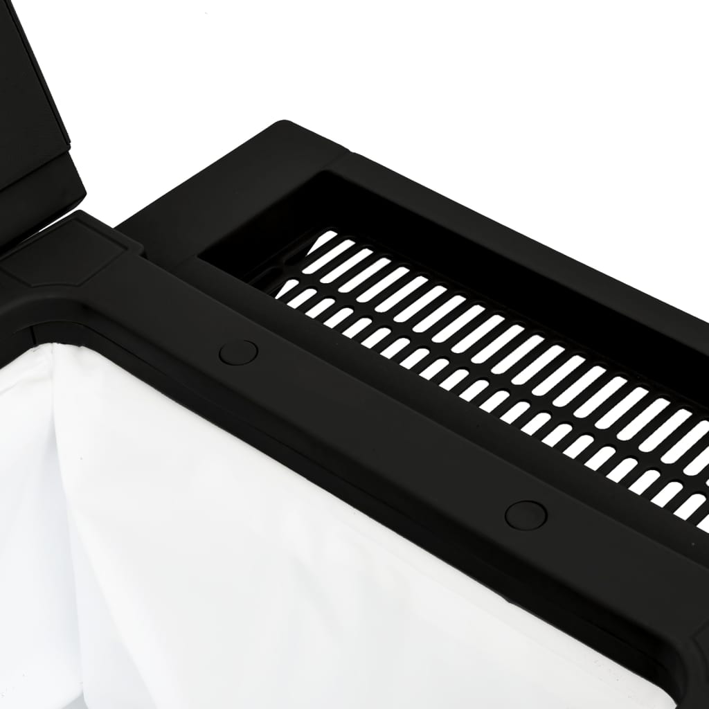vidaXL 3-in-1 Serving Trolley, Polypropylene, Black
