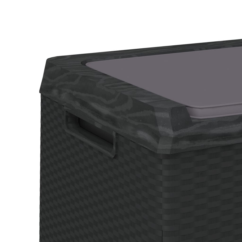 vidaXL Tuinbox met zitkussen 350 L polypropeen antracietkleurig