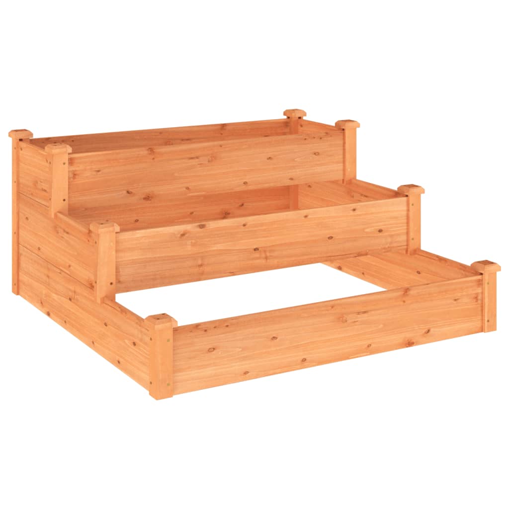 vidaXL Plantenbak verhoogd 120x120x56 cm massief vurenhout bruin - Aashly