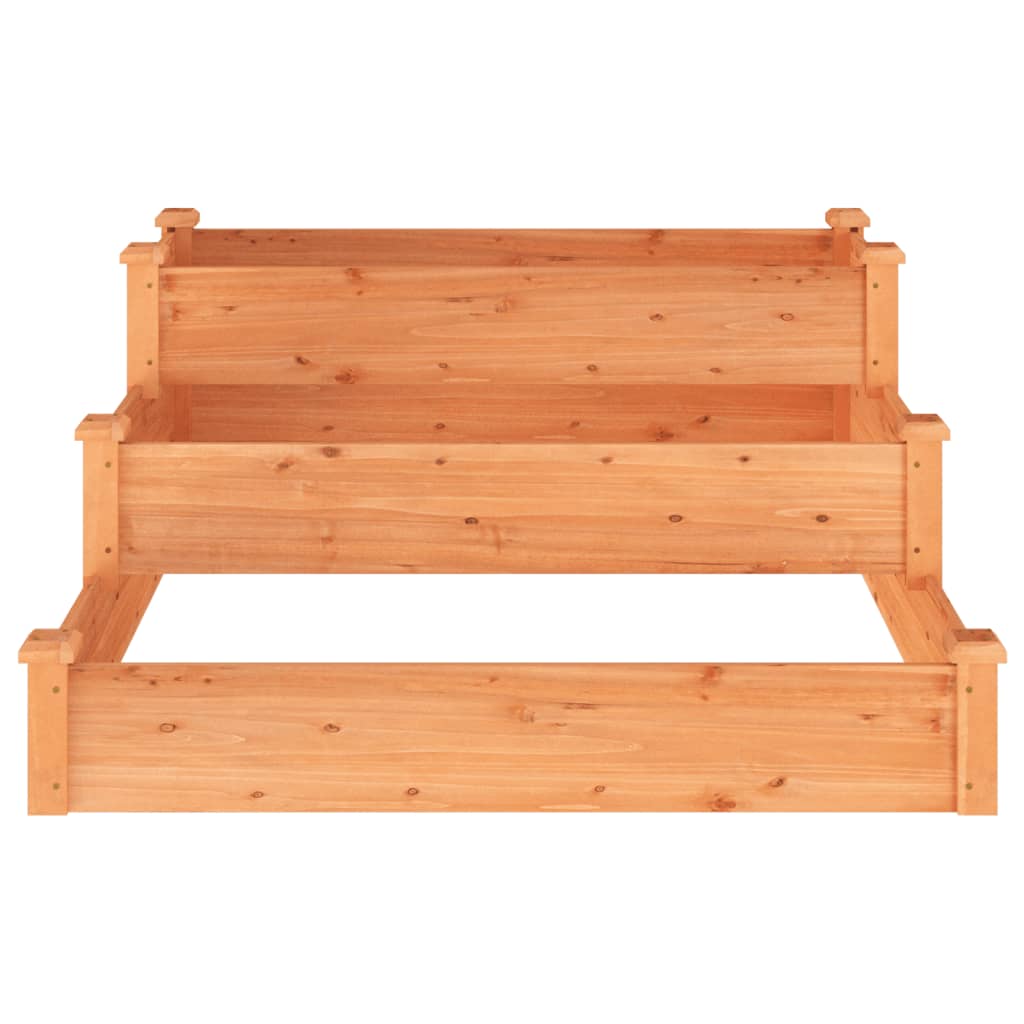 vidaXL Plantenbak verhoogd 120x120x56 cm massief vurenhout bruin - Aashly
