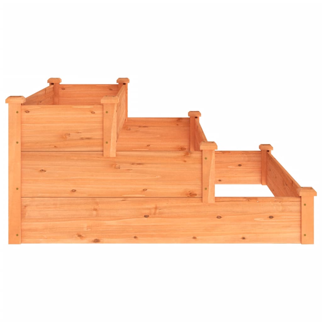 vidaXL Plantenbak verhoogd 120x120x56 cm massief vurenhout bruin - Aashly