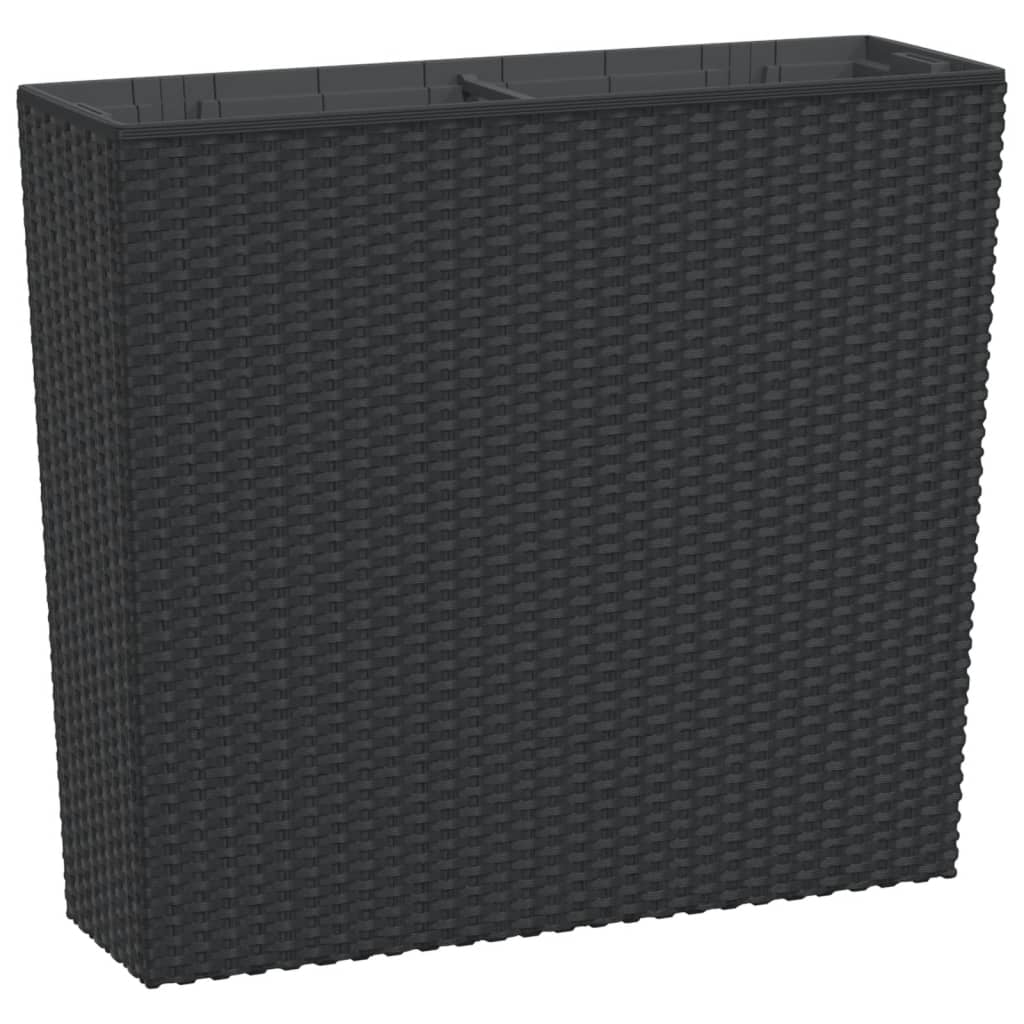 vidaXL Planter with Removable Rattan-Look Pot 12/44 L PP Anthracite