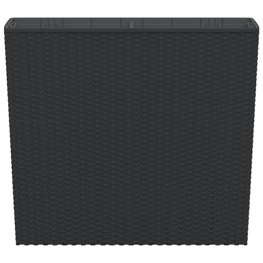 vidaXL Planter with Removable Rattan-Look Pot 12/44 L PP Anthracite