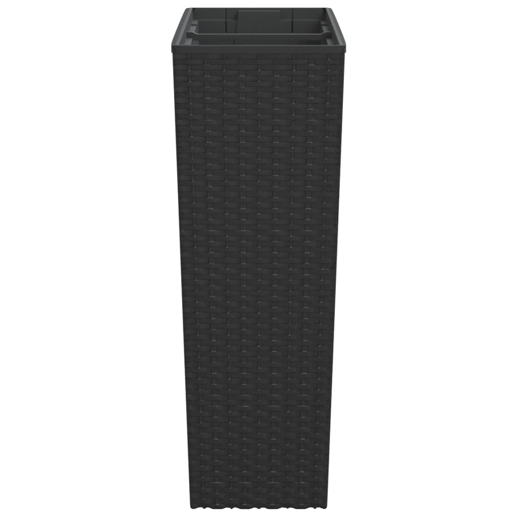 vidaXL Planter with Removable Rattan-Look Pot 12/44 L PP Anthracite