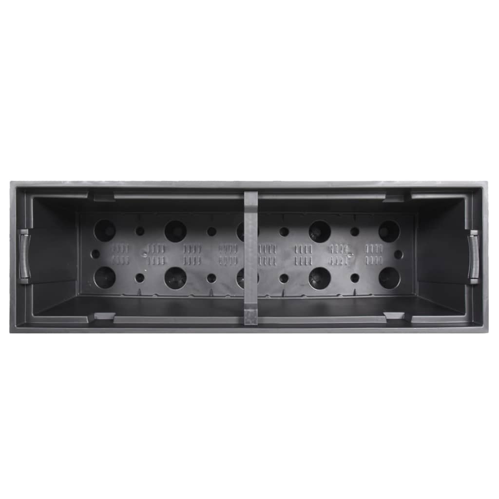 vidaXL Planter with Removable Rattan-Look Pot 12/44 L PP Anthracite