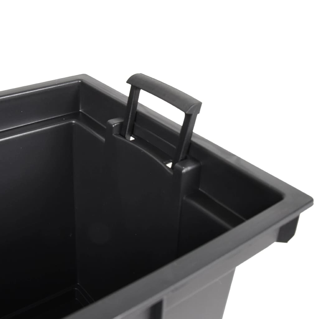 vidaXL Planter with Removable Rattan-Look Pot 12/44 L PP Anthracite