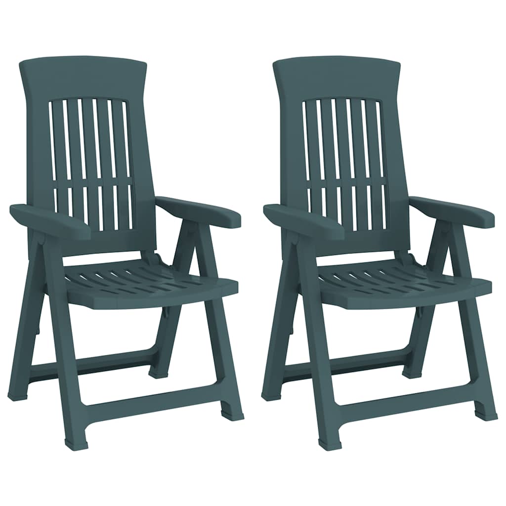 vidaXL Tuinstoelen 2 st verstelbaar PP groen - Aashly