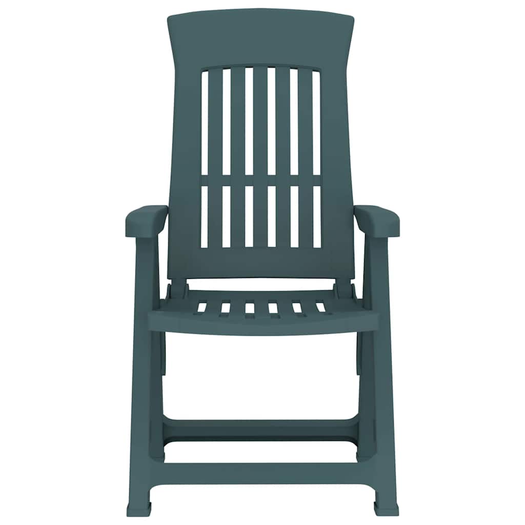 vidaXL Tuinstoelen 2 st verstelbaar PP groen - Aashly