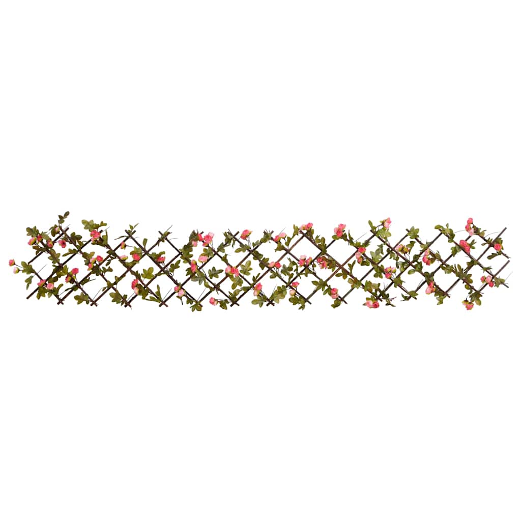 vidaXL Kunstplant klimop latwerk 5 st uittrekbaar 180x60 cm donkerroze