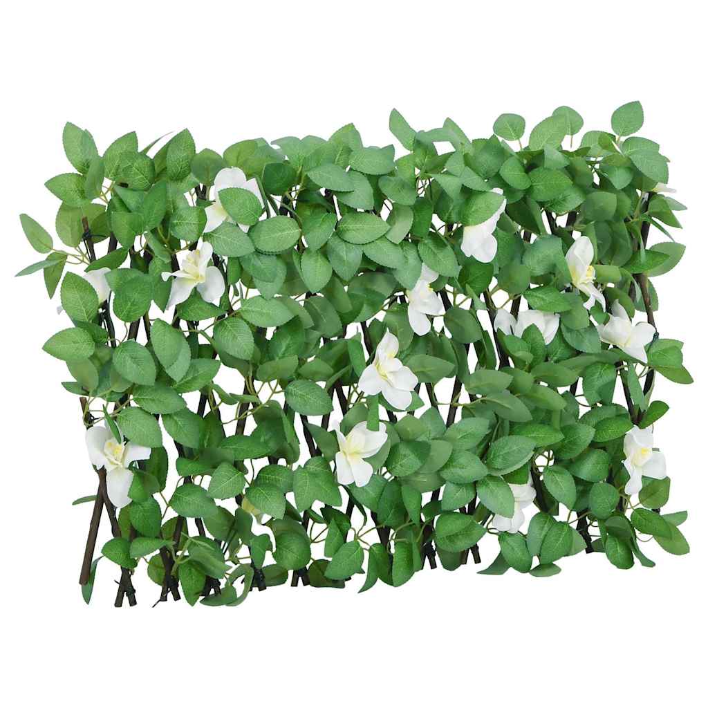 vidaXL Kunstplant klimop op latwerk 5 st uittrekbaar 186x30 cm groen