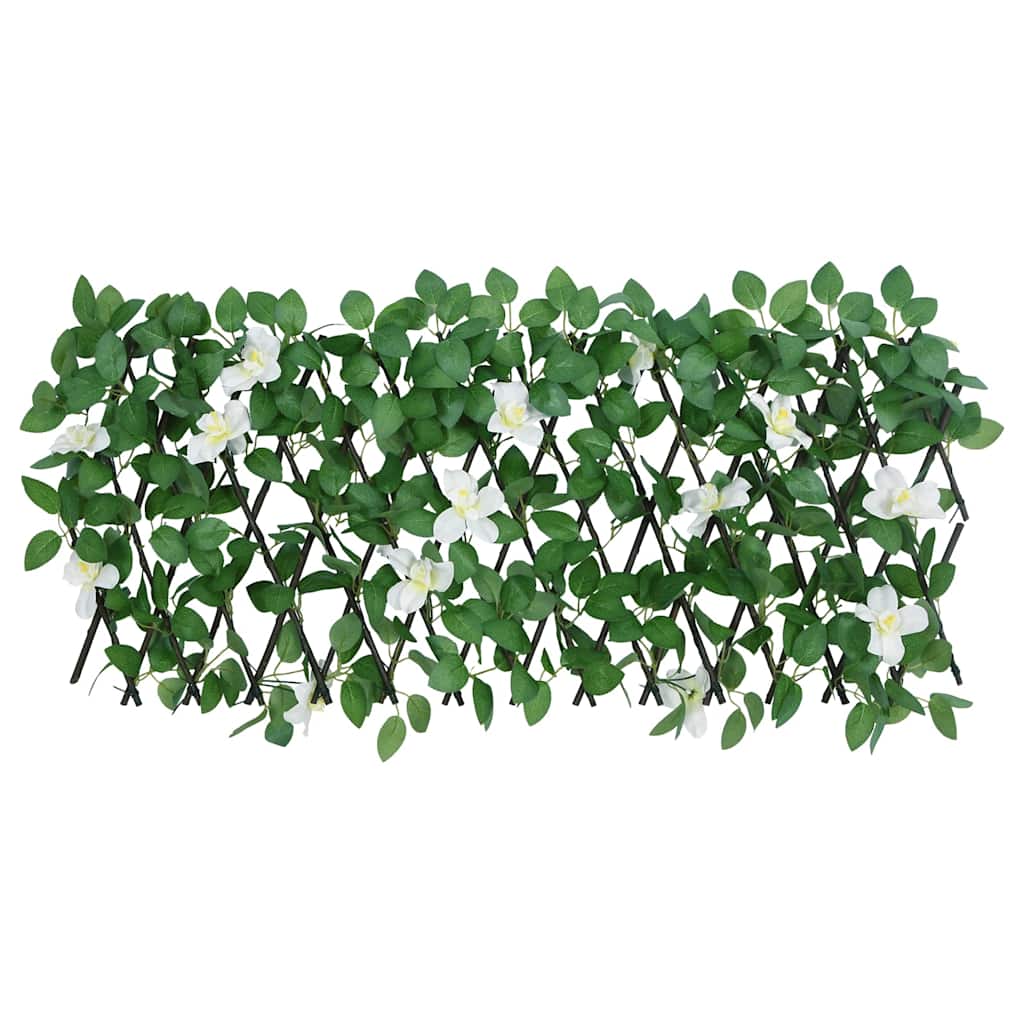 vidaXL Kunstplant klimop op latwerk 5 st uittrekbaar 186x30 cm groen