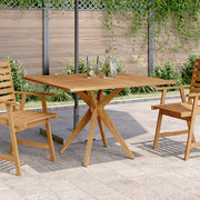 vidaXL Square Garden Table 110x110x75 cm Solid Acacia Wood