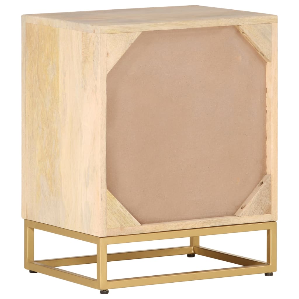 vidaXL Tv-meubel 110x30x40 cm massief ruw mangohout en ijzer