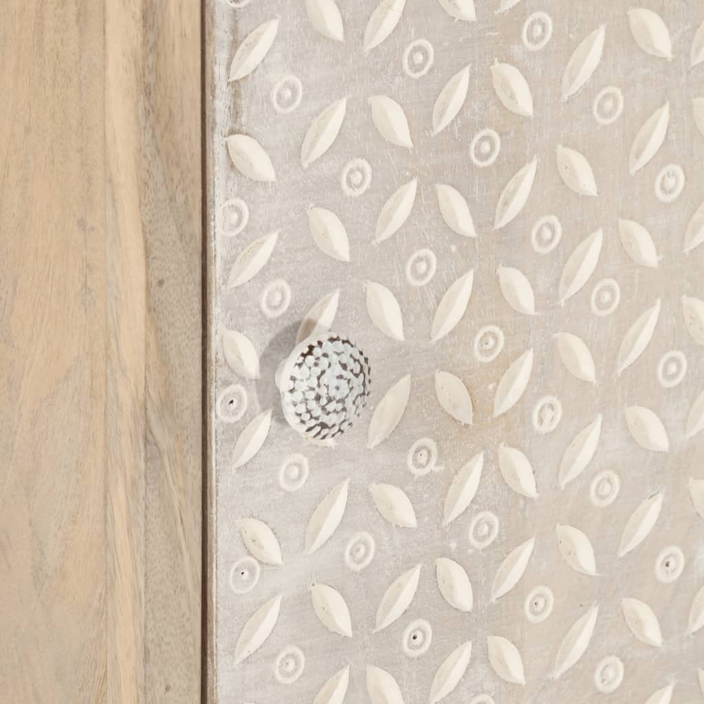 vidaXL Tv-meubel 110x30x40 cm massief ruw mangohout en ijzer