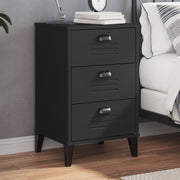 vidaXL Nightstand VIKEN wood black