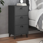 vidaXL Nightstand VIKEN processed wood anthracite gray