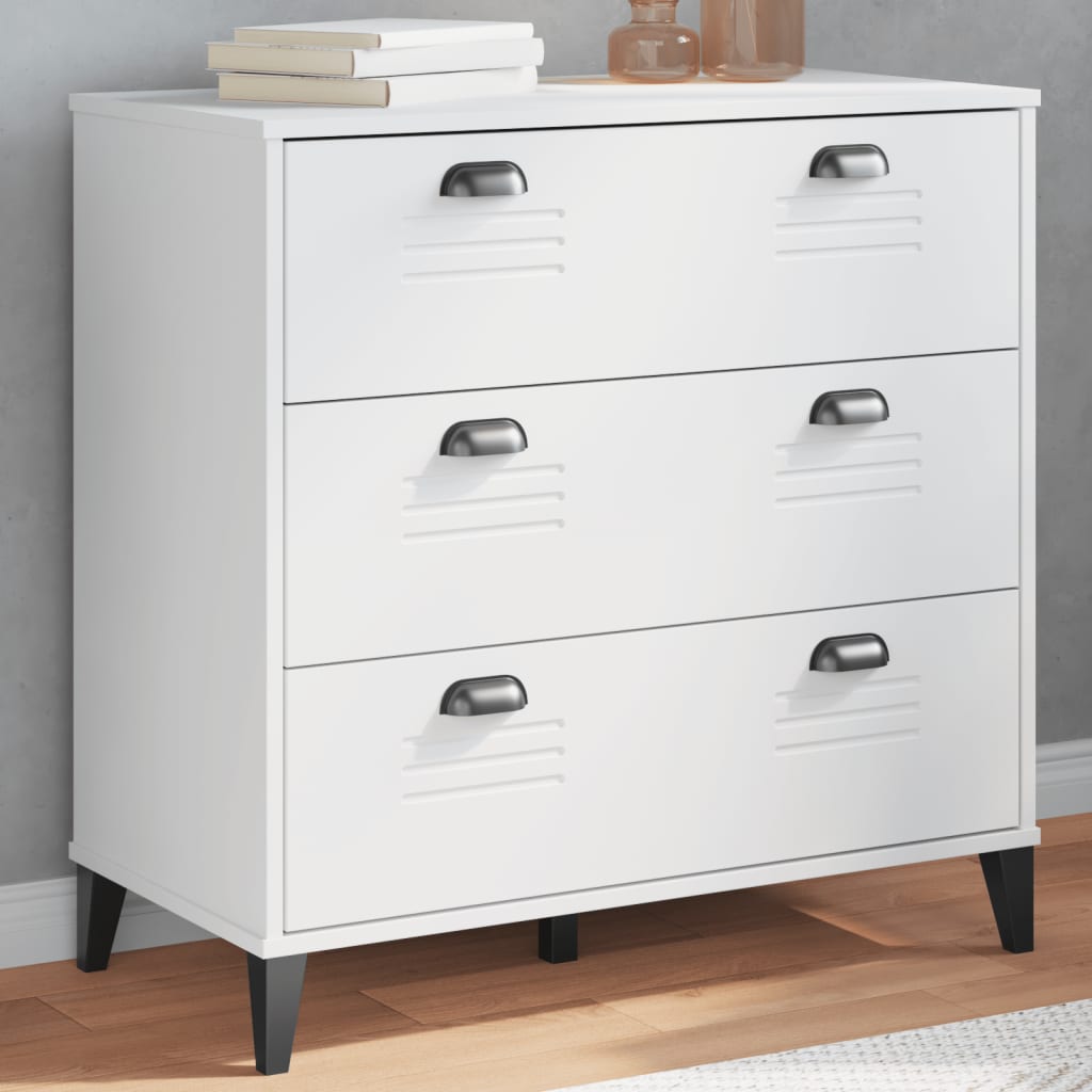 vidaXL Chest of Drawers VIKEN Wood Anthracite Grey