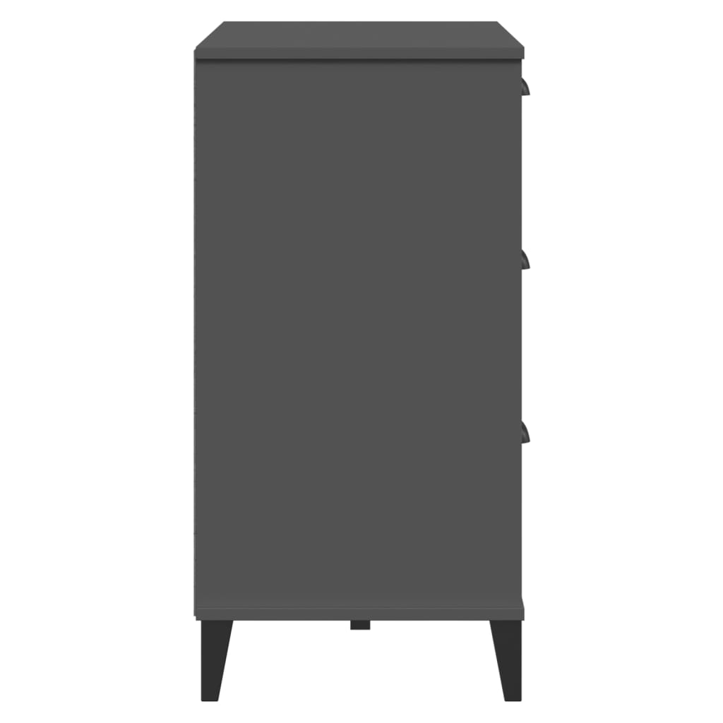 vidaXL Chest of Drawers VIKEN Wood Anthracite Grey