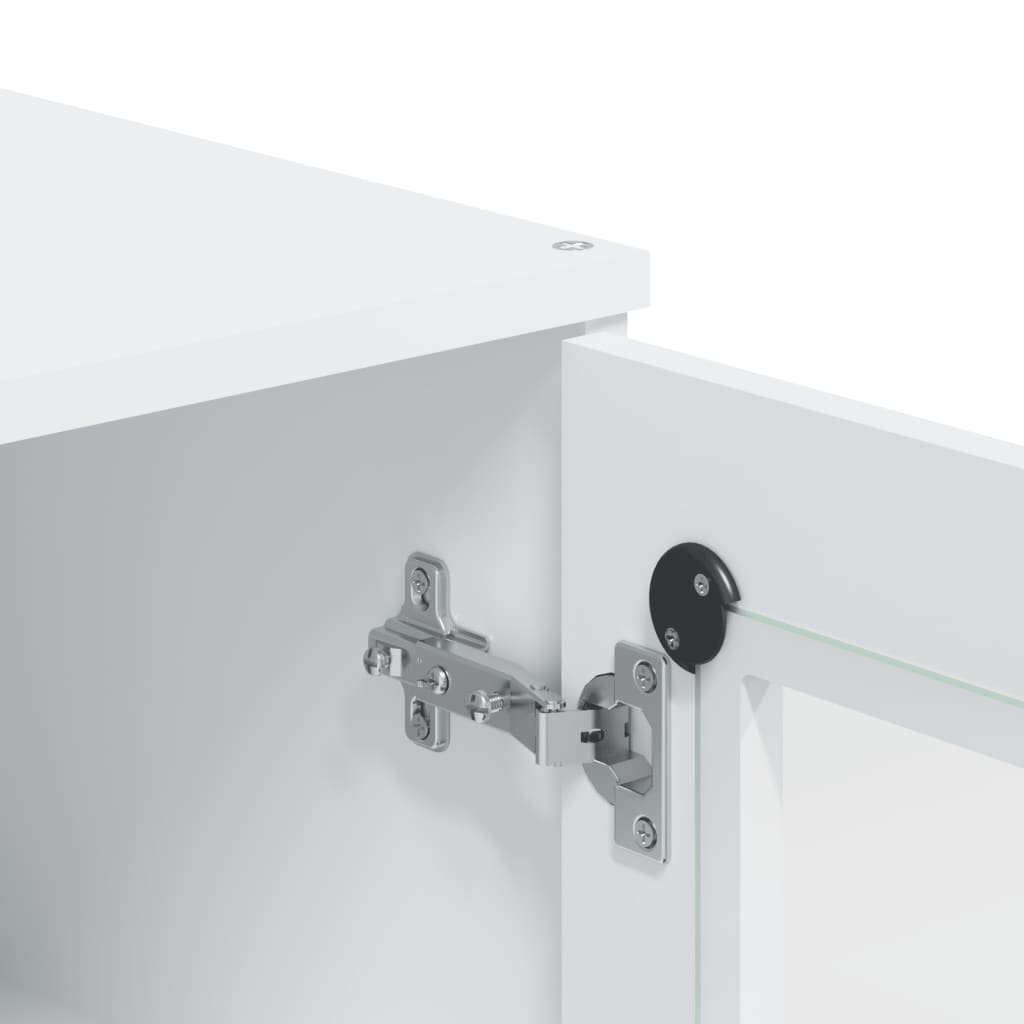 vidaXL Opzetkast VIKEN bewerkt hout wit