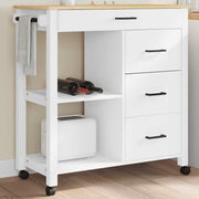 vidaXL Kitchen Trolley MONZA 84x40x90 cm Solid Pinewood