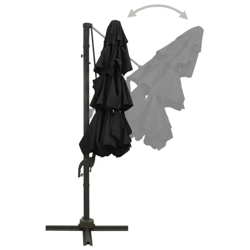 4-laagse parasol met gepoedercoat aluminium paal voor UV en vochtbescherming - Parasols en zonneschermen