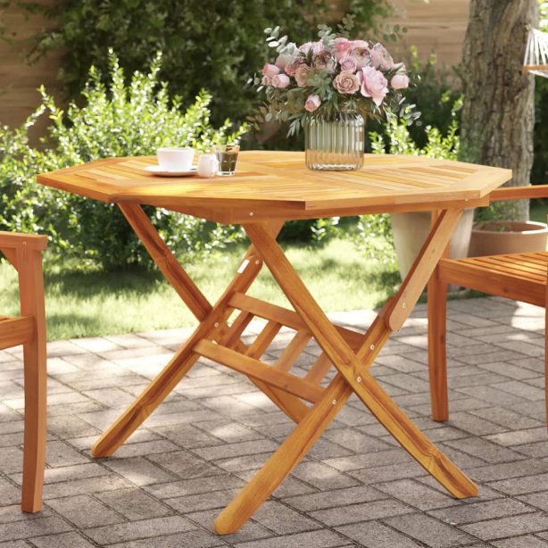 vidaXL Tuintafel inklapbaar 135x85x75 cm massief acaciahout - Aashly