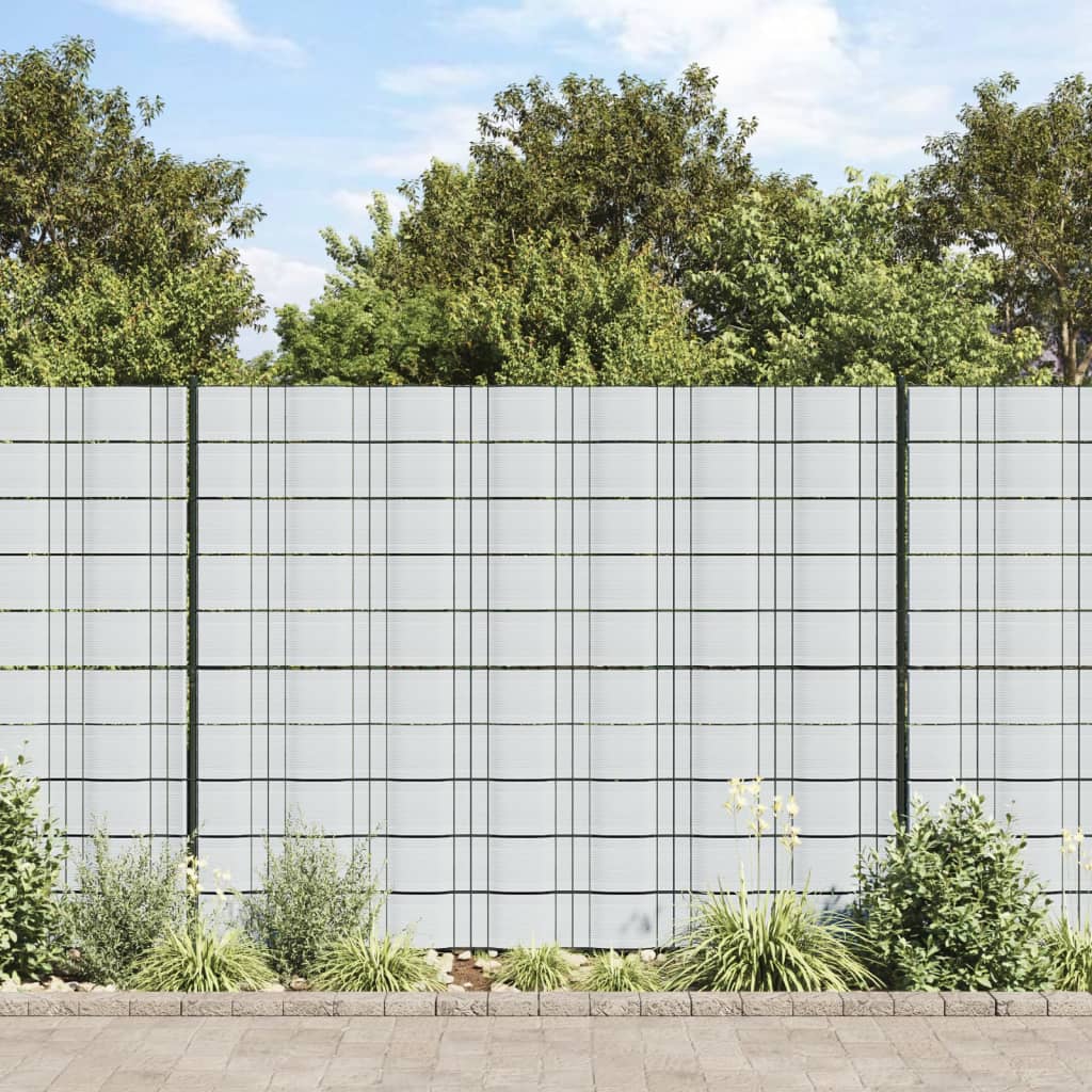 vidaXL Tuinschermen 10 st 252,5x19 m PVC steengrijs