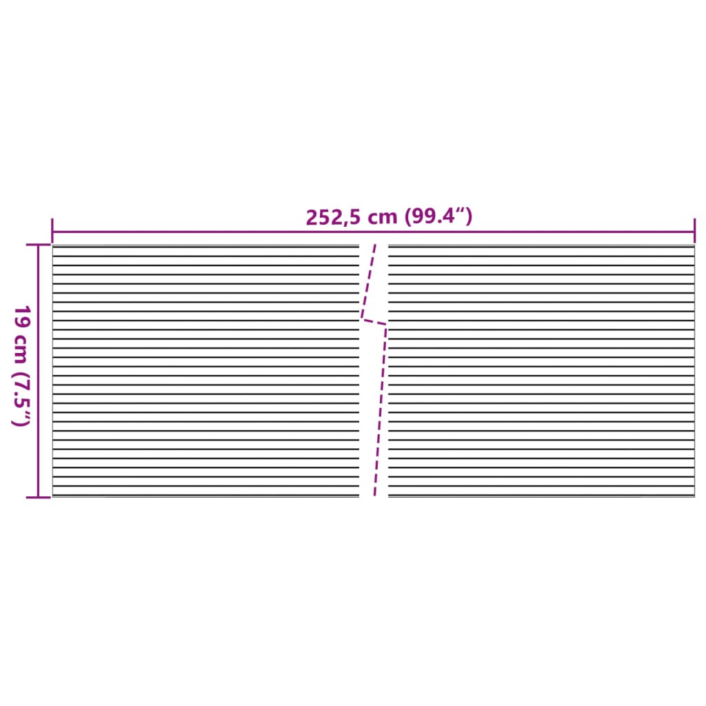 vidaXL Tuinschermen 10 st 252,5x19 m PVC steengrijs