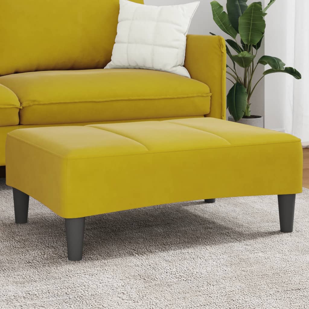 vidaXL Voetenbank 77x55x31 cm fluweel donkergrijs - Aashly